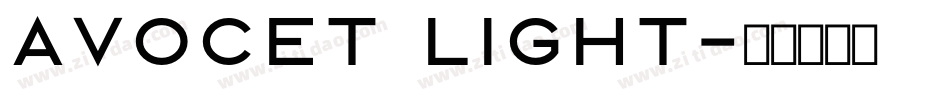 Avocet Light字体转换